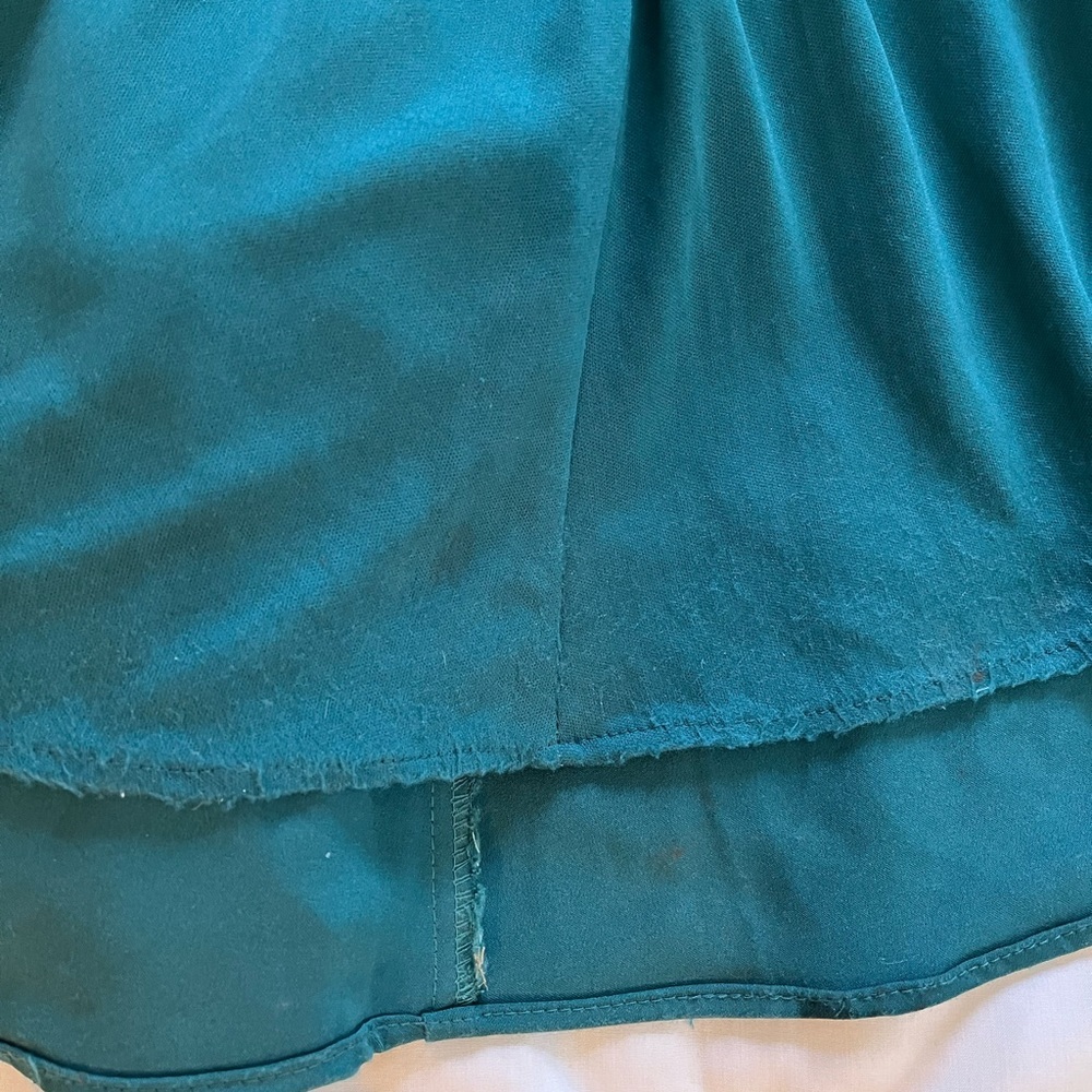 Mac Duggal NWT Women’s Emerald Green Beaded Cap Sleeves Gown size 2 #557… - Picture 10 of 11